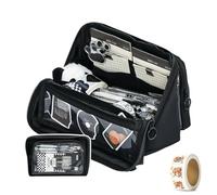 Genérico Girls Large Pencil Case Teenage, Big Capacity Pencil Case 3 Compartments, Cute Pencil Cases, Stationery Pouch for Girls (Black 1)