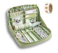 Genérico Girls Large Pencil Case Teenage, Big Capacity Pencil Case 3 Compartments, Cute Pencil Cases, Stationery Pouch for Girls (Green 3)