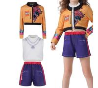 Genérico Girls Pop Singers Costume Cosplay Jacket Shorts Suit - Idol Stage Role Play Hunters Outfits - Costume Anime Hunters Cosplay - Halloween Dress Up For Women Girls 4-12 Years