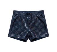 Genérico Girls Sequin Shorts For Stage Performance Dance Activewear (Black, 13-14 Years)