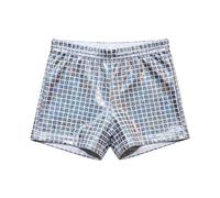 Genérico Girls Sequin Shorts For Stage Performance Dance Activewear (Silver, 13-14 Years)