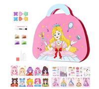 Genérico Glam Magic Kit - Princess Dress Up Kit, Sparkly Foil Art Gem Painting Kits with Creative Diy Activity Fun, Girls Dress Up Toys, Kids Craft Activity Set, Diy Art Toy Kits for Student