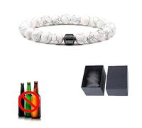 Genérico Glame Pulsera anti alcohol, pulsera magnética de sobriedad, reduciendo el impulso de beber y aliviar el estrés por abstinencia, apoyo natural para dejar de beber, gran regalo (A)