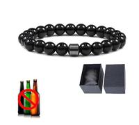 Genérico Glame Pulsera anti alcohol, pulsera magnética de sobriedad, reduciendo el impulso de beber y aliviar el estrés por abstinencia, apoyo natural para dejar de beber, gran regalo (B)