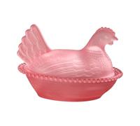 Genérico Glass Candy Dish - Hen-Shaped Vintage Dessert Storage | Clear Chocolate Dish for Home, Kitchen, Living Room, Dining Room, Table, Desk, Counter, Office, Chocolate, Snack, Fruit, Candy