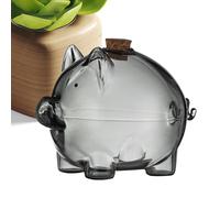 Genérico Glass Coin Bank - 2.36x1.77 pulgadas Mini Glass Piggy Bank | Coin Banks Decorative Money Box | Decorative Saving Jar for Dressing Table Bookshelf, Conmemorative Container