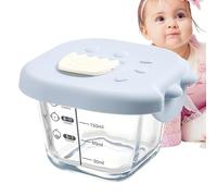 Genérico Glass Food Bowl Set - Silicone Dinosaur Lid Airtight Mini Meal Container Fridge Safe Dishware | Overnight Oats Storage, Food Portioning, Lunch Packing, Home Kitchen Organization, Keeping So