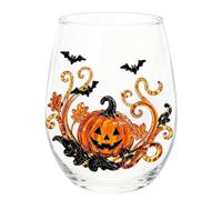 Genérico Glass Halloween Cup 420ml Ghost Pumpkin Clear Decorative Glassware