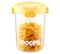 Genérico Glass Jar - 800ml Airtight Container with Lid | Kitchen Pantry Storage Organizer | for Salt Pepper Coffee Tea Flour Rice Pasta Nut Candy Counter Cabinet Freezer