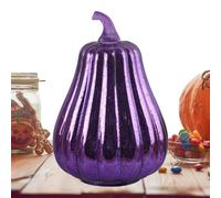 Genérico Glass Pumpkin Light, Fall Decorations, 8,67 x 5,79 pulgadas Halloween Night Light, for Rooms, Hotel, Apartment, Wedding, School, Home Centerpieces, Transparente, Elegant Seasonal Decor
