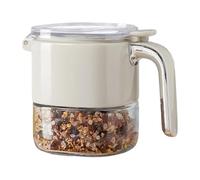Generico Glass Seasoning Containers - 13,6 x 10,5 x 9 cm Sugar Storage Container With Lid And Spoon | Convenient Airtight Box For Powder Storage Pepper Salt Cooking Kitchen Pantry Organization
