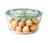Genérico Glass Trifle Bowl - Clear Glass Serving Dish Dessert Bowl With Lid
