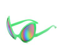 Genérico Glasses - Green Rainbow Lens | Green Glasses For Adults And Kids, Funny Aliens Alternative Shapes Sunglasses For Halloween Costume Party, Theme Party Supplies Photo Props