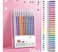 Genérico Glitter Gel Pen Set,Glitter Gels Pens Sets for Adult Coloring Books,Artist Colored Gel Markers Colorful Pens Neon for Kids Adult Coloring Books and Drawing (24)