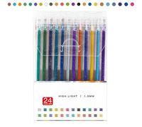 Genérico Glitter Gel Pen Set, Sparkling Ease Sparkly Colored & Neon Pens, Kids Adult Office Back to School Supplies for Adult Coloring Books, Journaling Crafting Doodling Drawing (24colors)