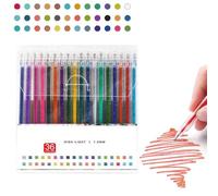 Genérico Glitter Gel Pen Set, Sparkling Ease Sparkly Colored & Neon Pens, Kids Adult Office Back to School Supplies for Adult Coloring Books, Journaling Crafting Doodling Drawing (36colors)