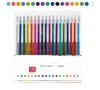 Genérico Glitter Gel Pen Set, Sparkling Ease Sparkly Colored & Neon Pens, Kids Adult Office Back to School Supplies for Adult Coloring Books, Journaling Crafting Doodling Drawing (18colors)