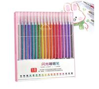 Genérico Glitter Gel Pens - Colored Gel Pens Set, Vibrant Coloured Writing Marker | Ideal For Adult Kid Books Drawing Doodling Art Markers Kids Adults Cards Journaling Crafting Outdoor Indoor