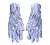 Genérico Glitter Gloves, Silver Sequin Gloves With Sparkly Fish Scale Design, Stretchy Fingerless Ģloves For Women Girls, Party Outfits Accessories For Halloween, Festival, Costume, Prom, & Cosplay