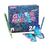 Genérico Glitter Markers - Quick-Drying Painting Pens, DIY Painting Markers | For Kids Teens Adults Students Artists Teachers Home Office School Scrapbooking Greeting Cards Journaling