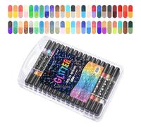 Genérico Glitter Pens For Crafts - 96 Colors Drawing Coloring Marker | Colored Glitter Pens For Girls Kids Women Adults Easter Christmas Birthday School