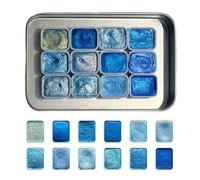 Genérico Glitter Watercolor Paint - 12 Color Mica Pigment Set | Sparkling Art For Kids And Beginners | Portable For Classroom And Crafts