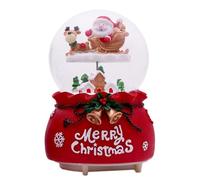 Generico Globos de nieve navideños con de música | Casa musical navideña pintada a mano | Linternas de mesa iluminadas a pilas con bola de cambio de color para decoración del hogar