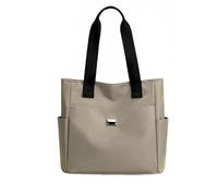 Genérico Gloryboom Large Capacity Water Repellent Multi Pocket Nylon Shoulder Bag Fashionable Women's Handbag for Work Travel (Khaki)