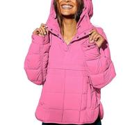 Genérico Gloryboom Puffer Jacket, Gloryboom Women's Oversized Hooded Puffer Jacket, Quilted Puffer Jacket, Suitable for winter (pink,S)