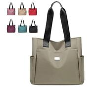 Genérico Gloryboom Shoulder Bag, Gloryboom Bag, Large Capacity Water Repellent Multi Pocket Nylon Shoulder Bags (Khaki)