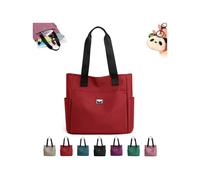 Genérico Gloryboom Shoulder Bag, Large Capacity Water Repellent Multi Pocket Nylon Shoulder Bag, Large-Capacity Bags Smart Tote (Red)