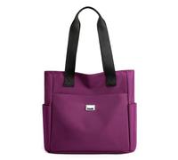 Genérico Gloryboom Shoulder Bag, Large Capacity Water Repellent Multi Pocket Nylon Shoulder Bag Simple and Versatile for Women (Purple)