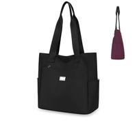 Genérico Gloryboom Shoulder Bag, Large Capacity Water Repellent Multi Pocket Simple and Versatile, for Women (Black)