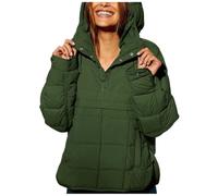 Genérico Gloryboom Women's Oversized Hooded Puffer Warm Pullover Padded Hoodies Coat,Jacket Quilted Lightweight Winter (Army Green,3XL)