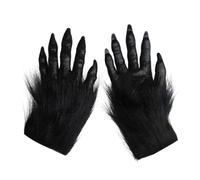 Generico Glove garra del animal - garras de hombre lobo, delgadas peludas de peluche para Halloween, 1 par de hombres de hombres | de garras de miedo,