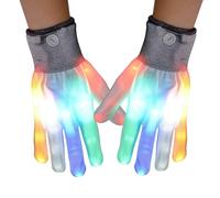 Generico Gloves With Lights -Light Up Gloves 22 x 12 cm 200 g | Warm Mittens,Flashing Finger Lighting Glove For Halloween Disfraz, Easter, Christmas, Parties, Concerts And Festival Fun, C,