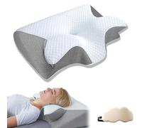 Genérico Glovoro Orthopedic Pillow, Glovoro Memory Foam Orthopedic Dream Deep Pillows, Ergonomic Support Groove Foam Pillows for Side Sleepers (Gray)