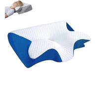 Genérico Glovoro Orthopedic Pillow with Pillowcase, Memory Foam Ergonomic Side Sleeper Pillow for Neck Support, Slow Rebound Memory Foam for Side, Back, Stomach Sleepers (Blue)
