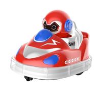 Genérico Glow Crashers RC Bumper Cars, Rechargeable Bumper Cars, with LED Lights and Music (Red)