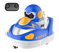 Genérico Glow Crashers RC Bumper Cars, with LED Lights and Music, Rechargeable Bumper Cars, Two-Person Interaction (Blue)