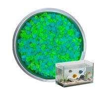 Genérico Glow In The Dark - 500 Piece Landscape Decorative Rocks for Use | Colorful DIY with Glowing Aquarium Fish Tank, Pebble Stones for Garden Pond Yard Art Craft Accent Decoration Set