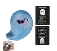 Genérico Glow In The Dark Ghost Halloween - Cute Luminous Statue with Box