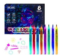 Genérico Glow In The Dark Markers - Washable Luminous Body Painting Makeup,Temporary Neon Markers Glow In The Dark - Adults Boys Girls Party Fabric Crafts Art Skin