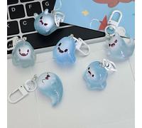Genérico Glow in The Dark Mini Ghost Figures Without Box, Small Resin Light-Up Ghost Figurines in 6 Designs for Cute Halloween Luminous Tiny Gift for Coworkers Teacher Student (BB)