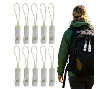 Genérico Glow in The Dark Zipper Pull Whistle - Survival Safety Signal |