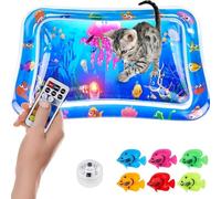 Genérico Glow Pad for Cats, Petsume Glow Pad for Cats, Thickened Multi-Color Lighted Cat Water Mat with Motion-Triggered Light Effects, Water Sensory Pad for Pet Play (1 pcs)