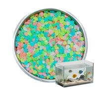 Genérico Glow Pebble Stones, acuario decorativo Gravel Set, 0,31 x 0,43 pulgadas Rocks, resina Night Glow Decor, Artistic Aquarium Finish with Colorful Style, Garden Use for Pond Decor