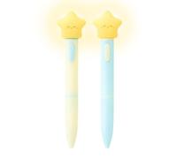 Genérico Glowing Pens - 2 Pack Light Pen, Star/Moon Design, 0.5mm Ballpoint
