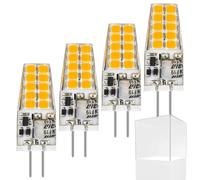 Genérico Glühbirnen Mit Bi-Pin-Sockel - 12-V-Glühbirne Mit Bi-Sockel - 4 Stück Bi-Sockelleuchte, Tageslichtlampe | -Sockelleuchte G4, 40 W Äquivalentes Licht, Kein Flackern, Langlebige Lampe