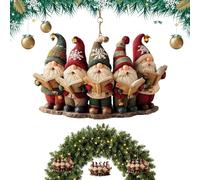 Genérico GNOME Christmas Ornaments | 2D Cute Acrylic Decorations | GNOME Christmas Pendants | for Winter Gardening Daily Indoor Holiday Birthday Party Offices Home Room Dormitory Apartment